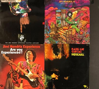 null POP ROCK - Lot de 4 disques 33T de Jimi Hendrix, pochettes uniques à la France....