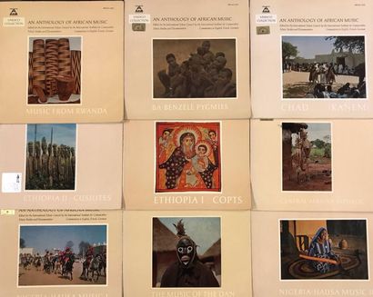 null MUSIQUE DU MONDE - Lot de 9 disques 33T du label Musicaphon, collection UNESCO...