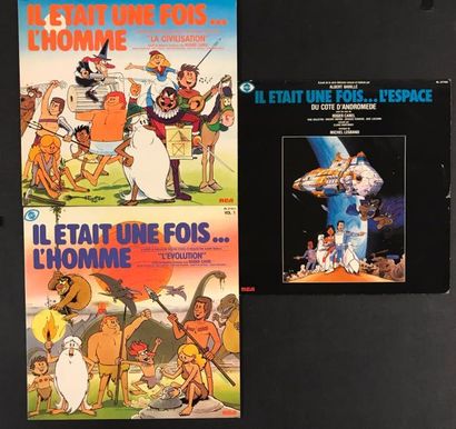 null MUSIQUE DE FILM - Lot de 3 disques 33T de musique pour enfants, du dessin-animé...