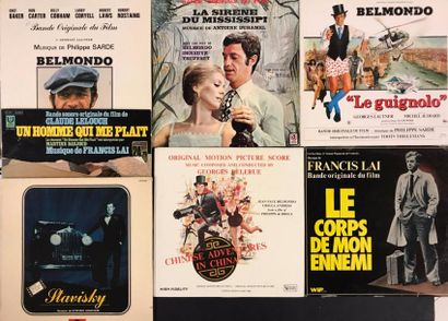 null MUSIQUE DE FILM - Lot de 7 disques 33T de musique de films avec Jean-Paul Belmondo.

Set...