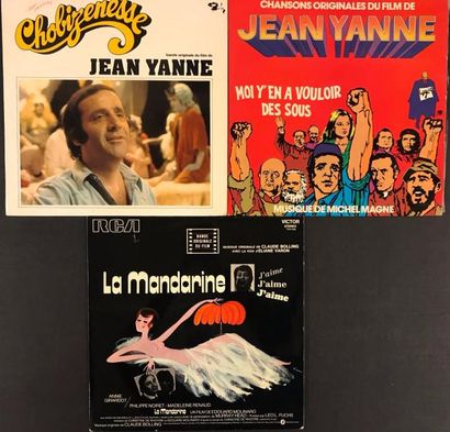 null MUSIQUE DE FILM - Lot de 3 disques 33T de BO funk de Jean Yanne: chobizenesse,...