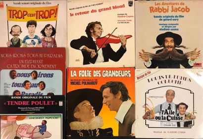 null MUSIQUE DE FILM - Lot de 7 disques 33T BOF comédie française. 

Set of 7 LP's...