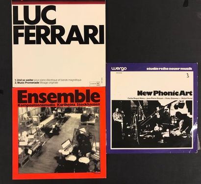 null MUSIQUE EXPERIMENTALE - Lot de 3 disques 33T de la série Wergo avec Luc Ferrari,...