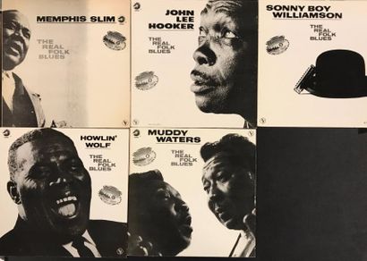 null BLUES - Lot de 5 disques 33T de blues du label Chess, the real folk blues série,...