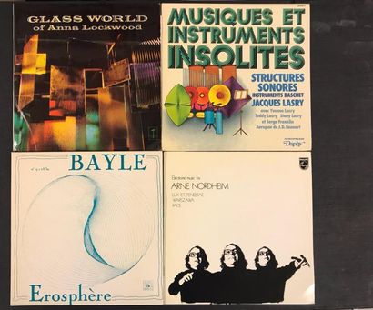 null MUSIQUE EXPERIMENTALE - Lot de 4 disques 33T avec Anne Lockwood, François Bayle,...