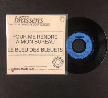 null CHANSON FRANCAISE - Lot de 1 disque 45T de Georges Brassens, promo. 

Set of...
