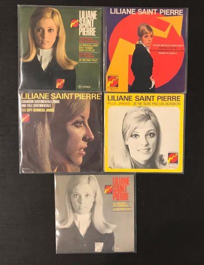 null CHANSON FRANCAISE - Lot de 5 disques 45T/EP de Liliane Saint Pierre, du label...