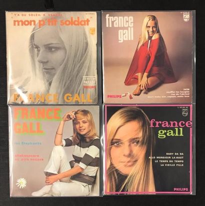 null CHANSON FRANCAISE - Lot de 4 disques 45T/EP de France Gall. 

Set of 4 x 7“/EP's...