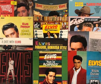 null ROCK'N'ROLL - Lot de 16 disques 33T d'Elvis Presley (dont 2 disques 33 T 25...