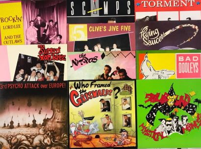 null ROCK'N'ROLL - Lot de 11 disques de psychobilly. 

Set of 11 LP's of psychobilly.

VG+...