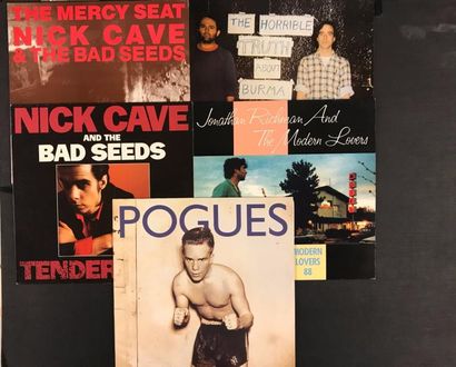 null NEW WAVE / INDIES - Lot de 5 disques 33T d'indies et new wave, dont Nick Cave,...