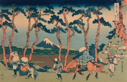 null BELLE COPIE d'une estampe oban yoko-e de la série des Trente-six vues du Mont...