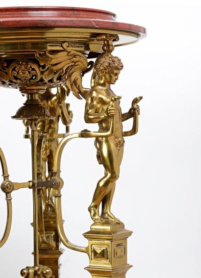 null BOYER Frères – Paris (1828-1887)

Superbe et rare POT A FEU en bronze doré et...