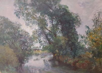null Charles DE MEIXMORON (1839-1918)

"Bord de la rivière"

Huile sur toile, signée...