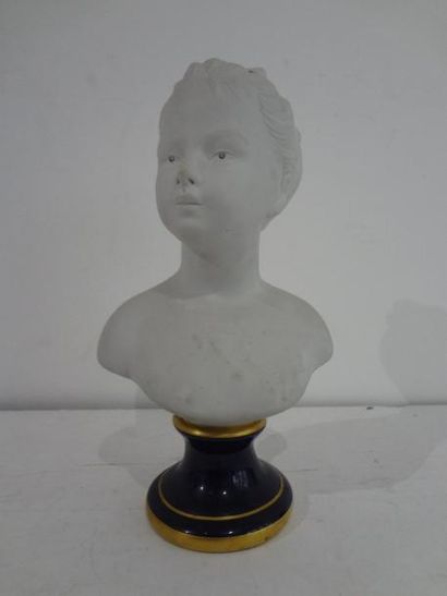 null D'après Houdon, Buste en porcelaine "Mlle Brongnard", Paris, XXe siècle