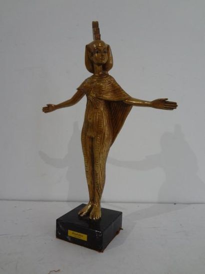 null Statuette "Egyptienne" en métal peint, souvenir de voyage

Travail moderne
