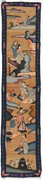 null Kosseu ou tissage selon la technique de la tapisserie, Chine, dynastie, Qing,...