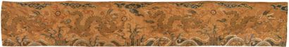 null Fragment de lampas, Chine, dynastie Ming, fin XVIème début XVIIème, fond satin...