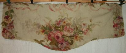 null Fragment de tapisserie, laine et soie, Aubusson, XIXème siècle, dans le goût...