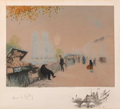 null Henri LE RICHE (1868-1944)

"Les quais de la Seine"

Suite de quatre aquatintes,...