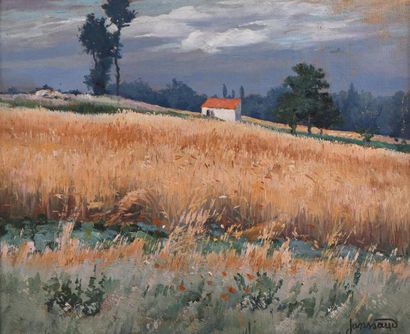 null Mathurin JANSSAUD (1857-1940)

"Le champ de blé"

Huile sur toile, signée en...