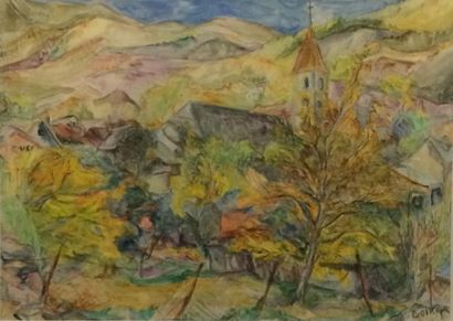 null André GOIRAN (1918-?)

"Eglise dans les colline"

Aquarelle, signée en bas à...