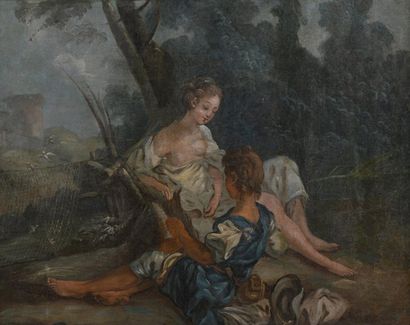 null Ecole de BOUCHER François (1703 – 1770)

"Pastorale"

Huile sur toile

51 x...