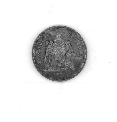 null Pièce de 50 FF argent, 1974 (oxydation). Poids: 30,12g