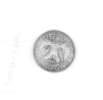 null Pièce de 100 FF argent "Marie Curie", 1984. Poids: 15,05g