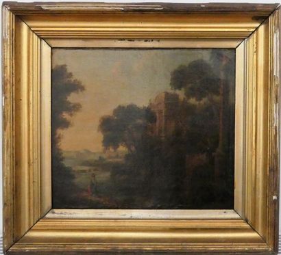 null Ecole du XIXe siècle

"Paysage classique"

Huile sur toile

23 x 38 cm