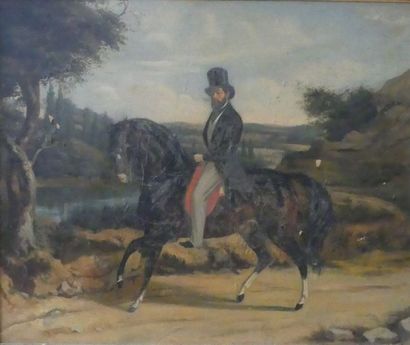 null Attribué à Eugène Giraud (1806–1880)
"Cavalier dans la campagne"
Huile sur toile
...