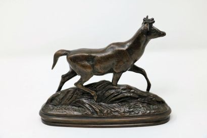  Antoine Louis BARRYE (1796 – 1875) 
"Cerf Axis" 
Belle épreuve en bronze à patine...