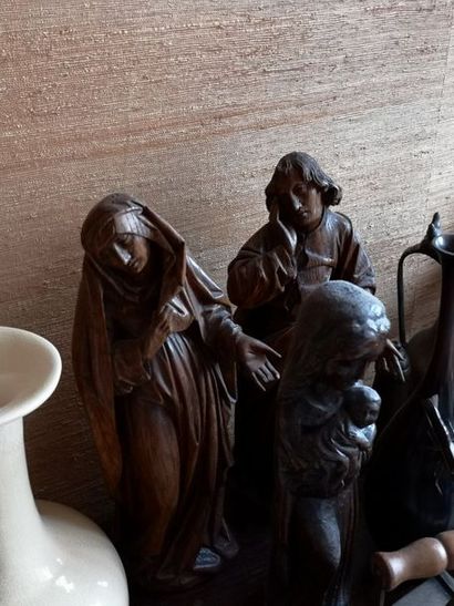 null Deux groupes en bois sculpté Vierge et Saint Jean d’une déploration

XVIIe s

39...
