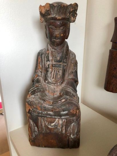 null Statuette chinoise Dignitaire assis en bois

Ancien travail chinois

Accidents

27...