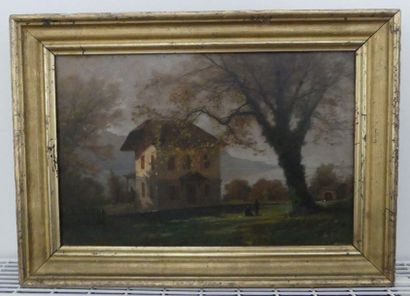 null Gustave Eugène CASTAN (1823-1892)

" Maison au bord d'un lac"

Huile sur toile,...