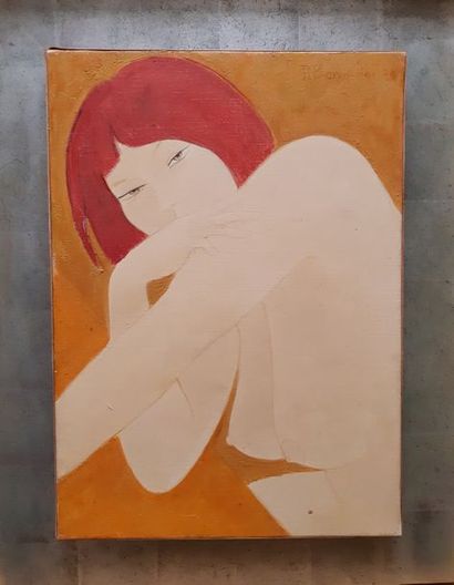 null Alain BONNEFOIT (né en 1937) 

"Portrait d'une femme rousse"

Huile sur toile,...