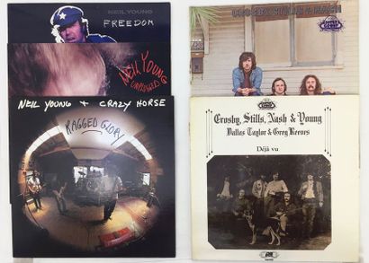 POP ROCK Lot de 5 disques 33T de Neil Young et Crosby Still Nash & Young. Set of...