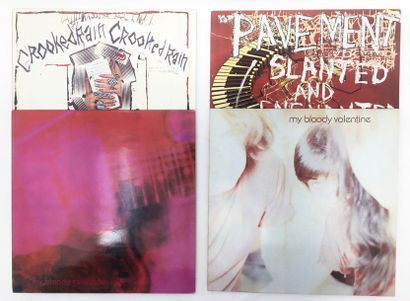 ALTERNATIVE ROCK Lot de 4 disques 33T de My Bloody Valentine et Pavement. Pressages...