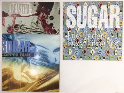 ALTERNATIVE ROCK Lot de 3 disques 33T de Sugar, ex Hüsker Dü. Set of 3 Lps of Sugar,...