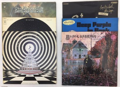 HARD ROCK Lot de 6 disques 33T de hard rock des années 70 avec Black Sabbath, original...