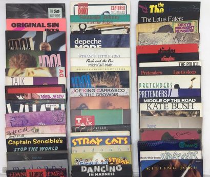 80's Lot de 50x 7“ de divers musique des années 80. Set of 50x 7“ of various 80's...