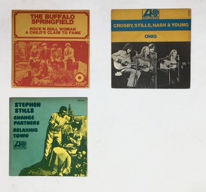 POP ROCK Lot de 3x 7“ des Buffalo Springfield et CSN. Set of 3x 7“ of Buffalo Springfield...