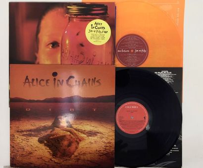 ALTERNATIVE ROCK Lot de 2 disques 33T d'Alice In Chains, US rock grunge Seattle....