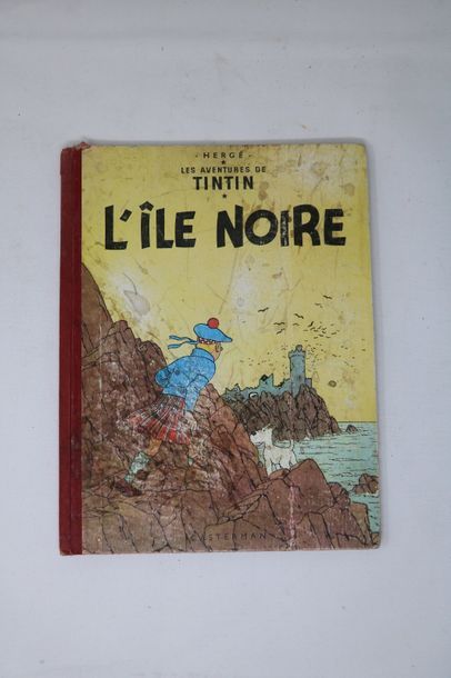 null HERGE - Tintin: album "L'île noire", Casterman, 1er trimestre 1957 (coulures...