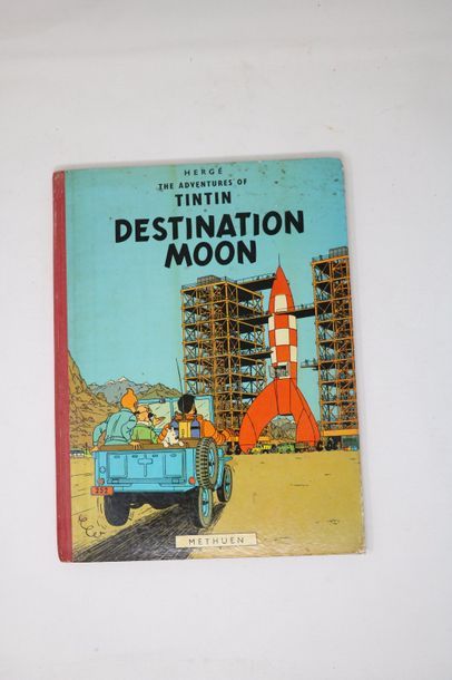 null HERGE - Tintin: album "Destination Moon", Methusen & Co, 1959, n° 6054/U (état...