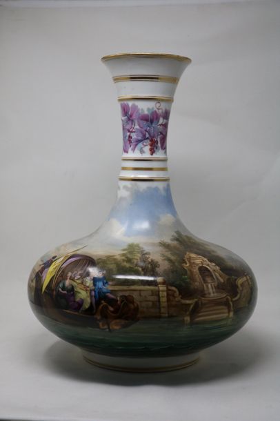 null PARIS

Paire de vases balustre en porcelaine à décor polychome "Venise" et "Istamboul"

Epoque...