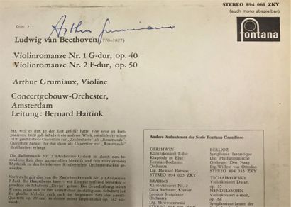null Un disque 33T Arthur Grumiaux

Schubert

Fontana 894069ZKY Stéréo

signé au...