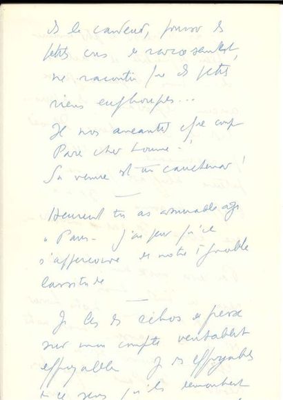 null Louis-Ferdinand CELINE

Lettre autographe signée [à Daragnès].

6 pp., à l'encre.

Belle...