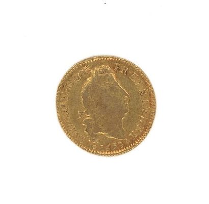 null Monnaie Louis d'or Louis XIV "aux 4 L", 1693 (frottée,usée)
Poids: 6,72 g