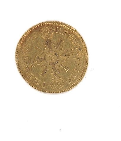null Monnaie Louis d'or Louis XIV "aux 4 L", 1693 (frottée,usée)
Poids: 6,72 g